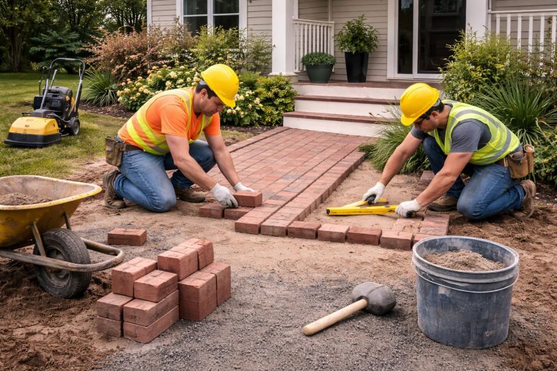 Brick Border Installation in Norwalk, CT