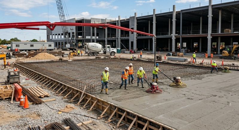 Commercial Slab Construction in Spartanburg, SC