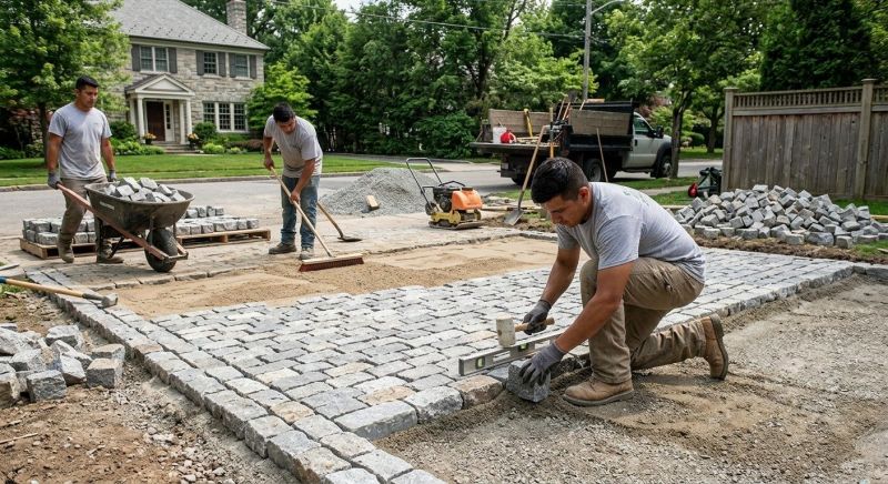 Paver Walkway Installation in Boston, MA